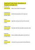 AutoCad Final Exam Questions & Answers &lpar;Grade A&plus;&rpar;&period;docx&NewLine;&NewLine;