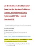 AR IE Industrial Electrical Contractor &NewLine;Exam Practice Questions And Correct &NewLine;Answers &lpar;Verified Answers&rpar; Plus &NewLine;Rationales 2027 Q&A &vert; Instant &NewLine;Download Pdf 