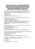 UPDATED CAPA COMPREHENSIVE&NewLine;PRACTICE EXAM QUESTIONS AND&NewLine;VERIFIED ANSWERS 2026&sol;2027
