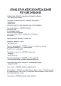 FINAL CAPA CERTIFICATION EXAM&NewLine;REVIEW 2026&sol;2027