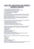 CAPA TEST QUESTIONS AND CORRECT&NewLine;ANSWERS 2026&sol;2027