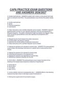 CAPA PRACTICE EXAM QUESTIONS&NewLine;AND ANSWERS 2026&sol;2027