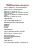 NR 293 Pharm Exam 1 Chamberlain&vert; 100&percnt; Verified&vert; 2026