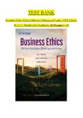 Test Bank for Business Ethics&colon; Ethical Decision Making and Cases&comma; 14th Edition by O&period; C&period; Ferrell&comma; John Fraedrich & Linda Ferrell &vert; Chapters 1&ndash;12 Complete &vert; Questions & Answers &vert; 2027