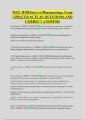 WGU D398 Intro to Pharmacology Exam &NewLine;UPDATED ACTUAL QUESTIONS AND &NewLine;CORRECT ANSWERS