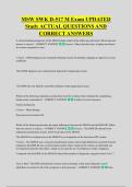 MSW SWK D-517 M Exam UPDATED &NewLine;Study ACTUAL QUESTIONS AND &NewLine;CORRECT ANSWERS