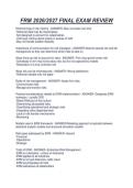 FRM 2026&sol;2027 FINAL EXAM REVIEW