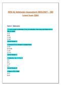HESI A2 Admission Assessment 2026&sol;2027 &vert; 300 Practice Questions with Answers & Detailed Rationales &vert; Latest Exam Prep