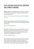 ACCT 526 FINAL EXAM ACTUAL QUESTIONS&NewLine;AND CORRECT ANSWERS