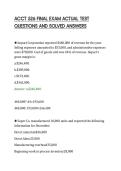 ACCT 526 FINAL EXAM ACTUAL TEST&NewLine;QUESTIONS AND SOLVED ANSWERS