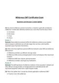 Wilderness EMT Certification Exam Questions and Answers&vert; Latest Update 2027