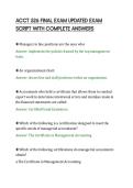 ACCT 526 FINAL EXAM UPDATED EXAM&NewLine;SCRIPT WITH COMPLETE ANSWERS