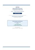 NUR 256&NewLine;Mental Health Nursing Exam&NewLine;1 Comprehensive Study Guide&NewLine;Exam 1 &bull; Practice Questions & Rationales&NewLine;2026 &sol; 2027 UPDATE&NewLine;Actual Questions & Verified Answers&NewLine;with Detailed Clinical Rationales