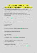 AHLEI Exam Review ACTUAL &NewLine;QUESTIONS AND CORRECT ANSWERS