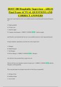 HOST 280 Hospitality Supervisor - AHLEI &NewLine;Final Exam ACTUAL QUESTIONS AND &NewLine;CORRECT ANSWERS
