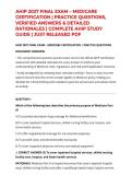 AHIP 2027 FINAL EXAM &ndash; MEDICARE CERTIFICATION &vert; PRACTICE QUESTIONS&comma; VERIFIED ANSWERS & DETAILED RATIONALES &vert; COMPLETE AHIP STUDY GUIDE &vert; JUST RELEASED PDF