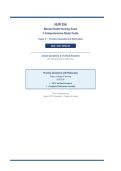 NUR 256&NewLine;Mental Health Nursing Exam&NewLine;3 Comprehensive Study Guide&NewLine;Exam 3 &bull; Practice Questions & Rationales&NewLine;2026 &sol; 2027 UPDATE&NewLine;Actual Questions & Verified Answers&NewLine;with Detailed Clinical Rationales