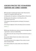 ACHE BOG PRACTICE TEST VI EXAM REVIEW&NewLine;QUESTIONS AND CORRECT ANSWERS