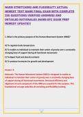NASM STRETCHING AND FLEXIBILITY ACTUAL &NewLine;NEWEST TEST BANK FINAL EXAM WITH COMPLETE &NewLine;200 QUESTIONS VERIFIED ANSWERS AND &NewLine;DETAILED RATIONALES &vert;NAMS-SFC EXAM PREP &NewLine;NEWEST UPDATE&excl;&excl;&excl;