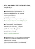 ACHE BOG SAMPLE TEST 201 FULL SOLUTION&NewLine;STUDY GUIDE