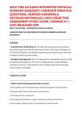 WGU C165 OA EXAM INTEGRATED PHYSICAL SCIENCES 2026&sol;2027 &vert; COMPLETE PRACTICE QUESTIONS&comma; VERIFIED ANSWERS & DETAILED RATIONALES &vert; WGU OBJECTIVE ASSESSMENT STUDY GUIDE &vert; GRADED A&plus; &vert; JUST RELEASED PDF