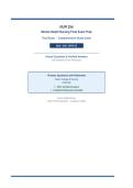 NUR 256&NewLine;Mental Health Nursing Final Exam Prep&NewLine;Final Exam &bull; Comprehensive Study Guide&NewLine;2026 &sol; 2027 UPDATE&NewLine;Actual Questions & Verified Answers&NewLine;with Detailed Clinical Rationales