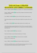 FNES 163 Exam 1 UPDATED &NewLine;QUESTIONS AND CORRECT ANSWERS