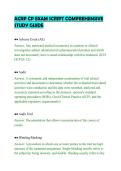 ACRP CP EXAM SCRIPT COMPREHENSIVE&NewLine;STUDY GUIDE