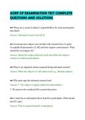 ACRP CP EXAMINATION TEST COMPLETE&NewLine;QUESTIONS AND SOLUTIONS