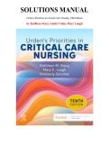 Solutions Manual for Urden&rsquo;s Priorities in Critical Care Nursing&comma; 10th Edition by Linda Urden&comma; Kathleen Stacy&comma; Mary Lough&comma; Chapter 1-27  &vert;All Chapters