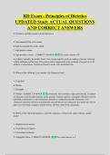 RD Exam - Principles of Dietetics &NewLine;UPDATED Study ACTUAL QUESTIONS &NewLine;AND CORRECT ANSWERS