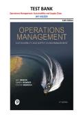 Test Bank Operations Management Sustainability and Supply Chain 14th Edition Heizer