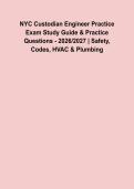 NYC Custodian Engineer Exam 2026&ndash;2027 &vert; Practice Questions & Answers &vert; Safety&comma; Codes&comma; HVAC & Plumbing Complete Study Guide