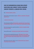 HESI PN FUNDAMENTALS EXAM 2026 UPDATE&NewLine;QUESTIONS AND CORRECT VEIFIED ANSWERS&NewLine;ALREADY GRADED A&plus; &lpar;BRAND NEW VISION&rpar;
