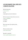 ACS BIOCHEMISTRY FINAL PAPER WITH&NewLine;COMPLETE SOLUTIONS