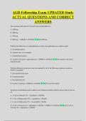 AGD Fellowship Exam UPDATED Study &NewLine;ACTUAL QUESTIONS AND CORRECT &NewLine;ANSWERS