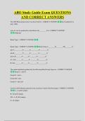 ABO Study Guide Exam QUESTIONS &NewLine;AND CORRECT ANSWERS