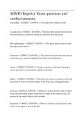 ABMDI Registry Exam Questions and Verified Answers &vert; Complete Medicolegal Death Investigator Certification Study Guide