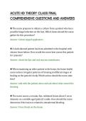 ACUTE HD THEORY CLASS FINAL&NewLine;COMPREHENSIVE QUESTIONS AND ANSWERS