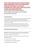 IFSTA FIRE INVESTIGATOR CERTIFICATION EXAM 2026&sol;2027 &vert; PRACTICE QUESTIONS&comma; VERIFIED ANSWERS & DETAILED RATIONALES &vert; NFPA 1033 & NFPA 921 STUDY GUIDE &vert; JUST RELEASED PDF