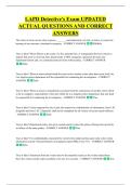 LAPD Detective's Exam UPDATED &NewLine;ACTUAL QUESTIONS AND CORRECT &NewLine;ANSWERS