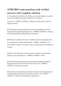 ACHE BOG Exam Questions and Verified Answers &vert; Complete Board of Governors Study Guide