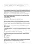 WGU D694 ELEMENTARY HEALTH AND PHYSICAL EDUCATION METHODS &ndash; QUESTIONS WITH VERIFIED ANSWERS