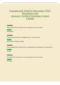 Commercial Vehicle Operation TEST&NewLine;Questions and&NewLine;Answers Verified Solutions Latest&NewLine;Update