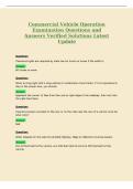 Commercial Vehicle Operation&NewLine;Examination Questions and&NewLine;Answers Verified Solutions Latest&NewLine;Update