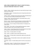 WGU D694 ELEMENTARY HEALTH AND PHYSICAL EDUCATIONS METHODS KEY TERMS