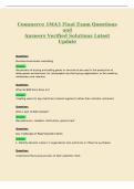 Commerce IMA3 Final Exam Questions&NewLine;and&NewLine;Answers Verified Solutions Latest&NewLine;Update