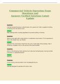 Commercial Vehicle Operation Exam&NewLine;Questions and&NewLine;Answers Verified Solutions Latest&NewLine;Update