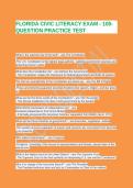 FLORIDA CIVIC LITERACY EXAM - 100-QUESTION PRACTICE TEST