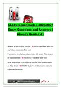 KLETC BENCHMARK EXAM COMPLETE PACKAGE DEAL